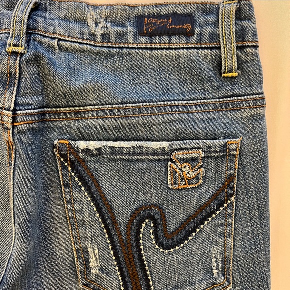 Citizens Of Humanity Boho #111 Distressed Low Waist Stretch Bootcut Jeans SZ 27 - Picture 4 of 16